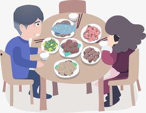 呆瓜父子吃鸭子图片,温馨瞬间定格